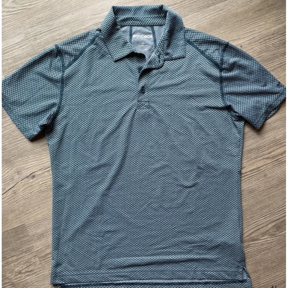 Bonobos Set Of 3 Polo Shirt Slim Fit Cotton Short Sleeve Men M Blue Green